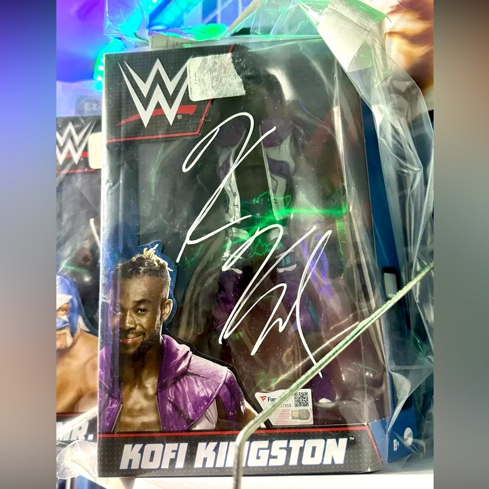 WWE Kofi Kingston Autographed figurine